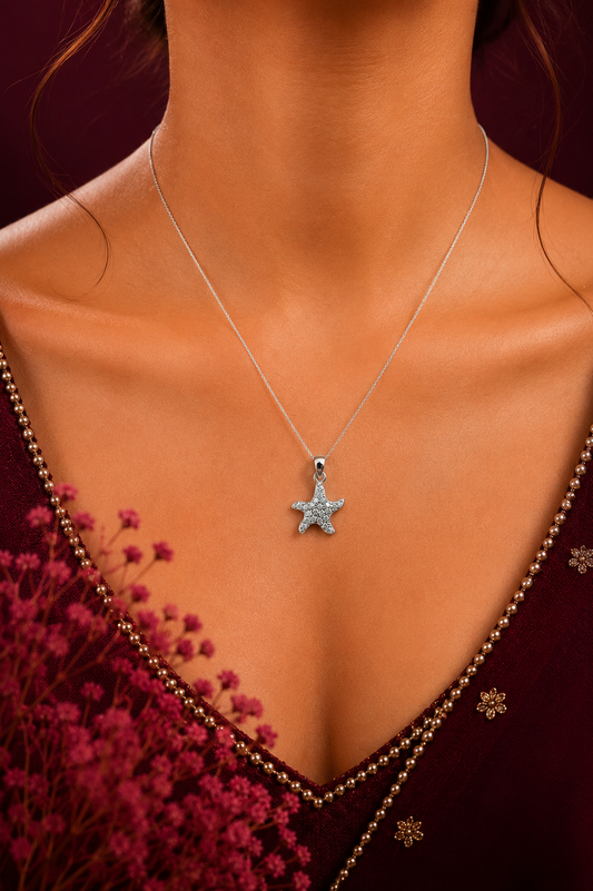 925 Sterling Silver Starfish Pendant