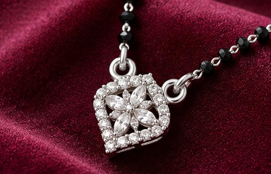 Elegant Geometric Floral Mangalsutra Necklace
