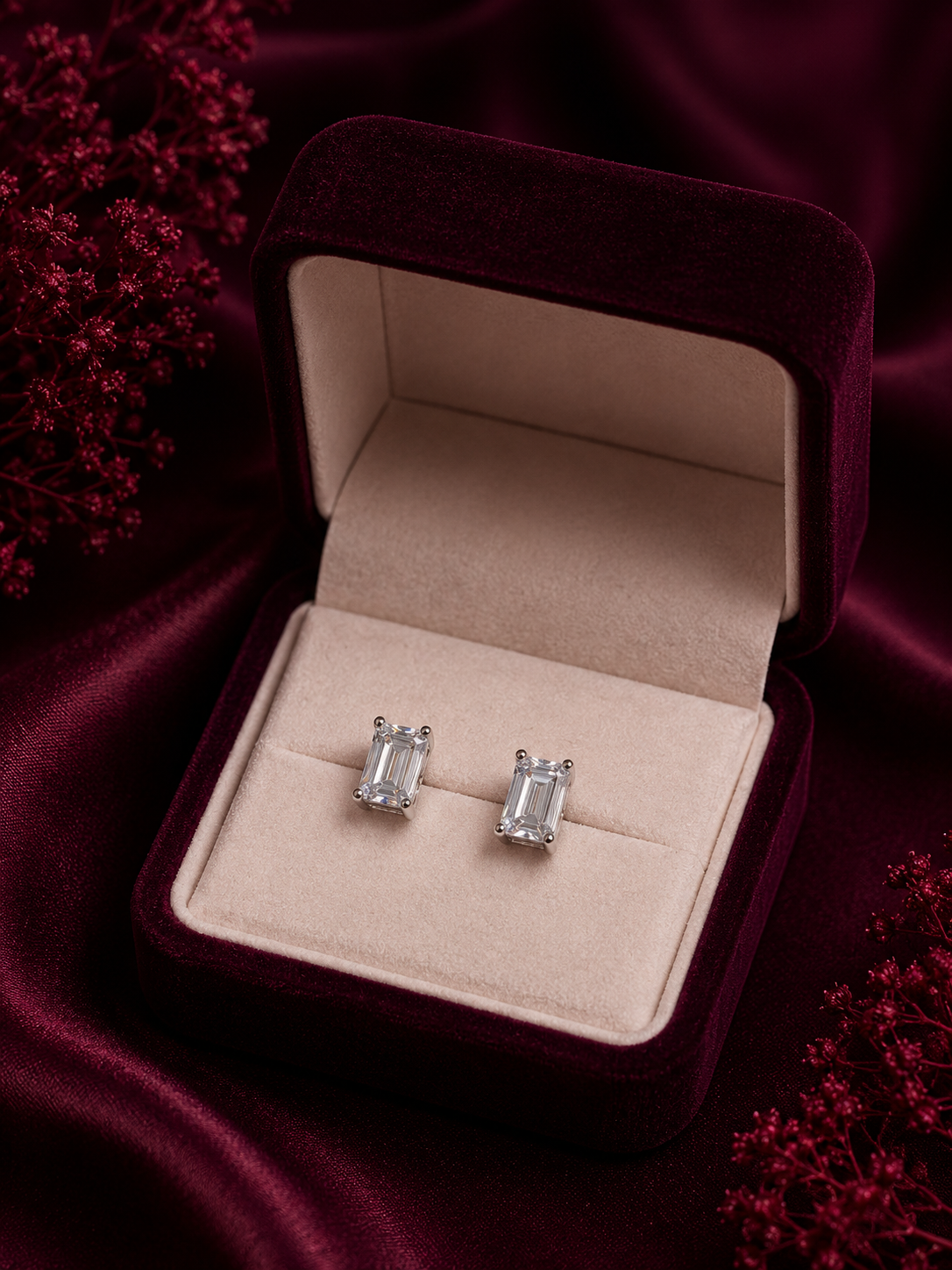 925 Sterling Silver Rectangular Stud Earrings
