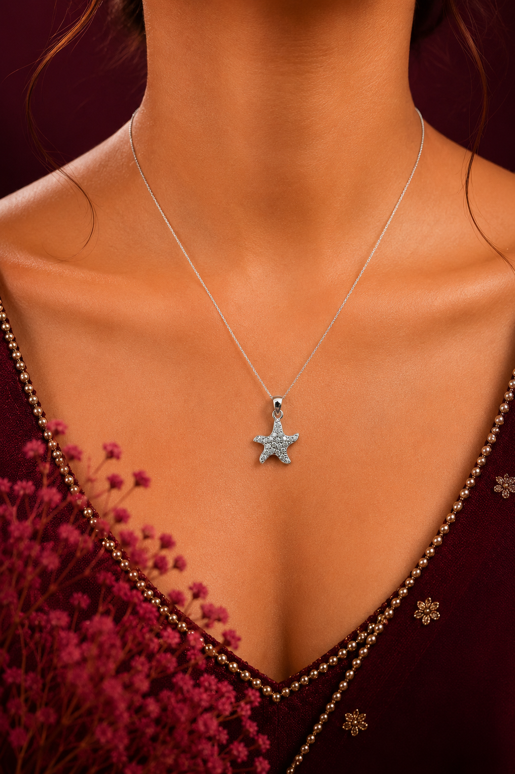 925 Sterling Silver Starfish Pendant