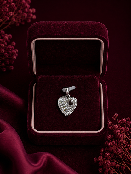 925 Sterling Silver Sparkling Heart Pendant