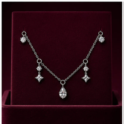 925 Sterling Silver Dainty Charm Necklace hero product image