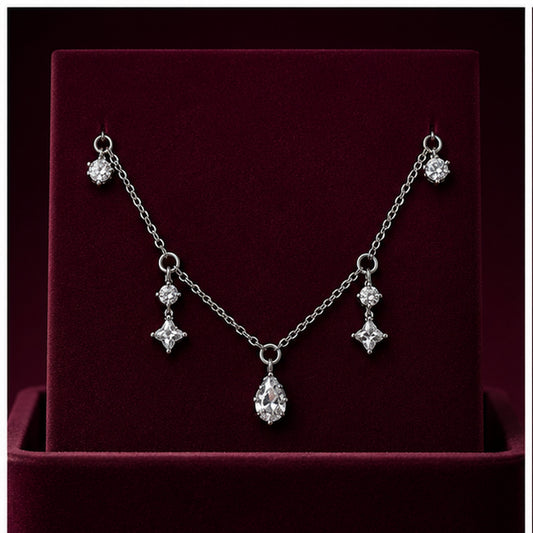 925 Sterling Silver Dainty Charm Necklace hero product image
