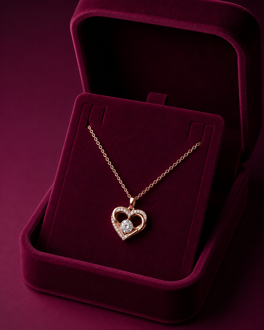 925 Sterling Silver Heart Pendant Necklace